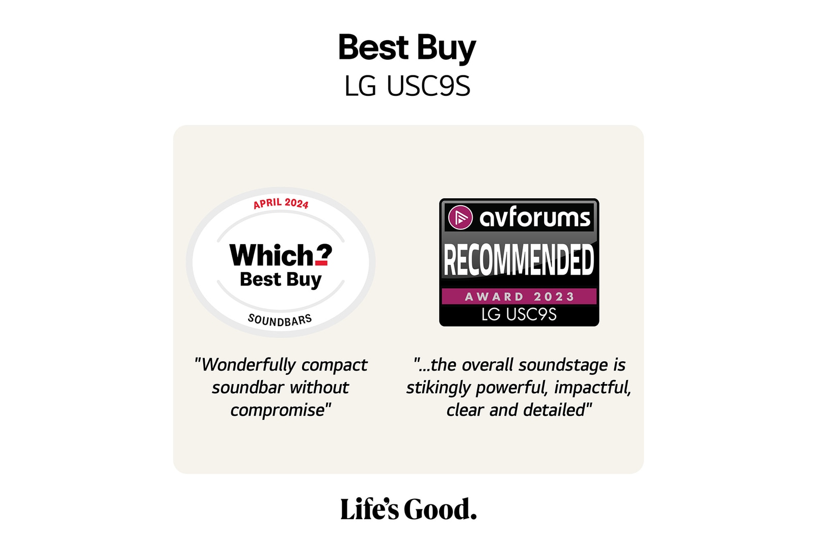 LG Soundbar for TV with Dolby Atmos 3.1.3 channel USC9S 2024, USC9S