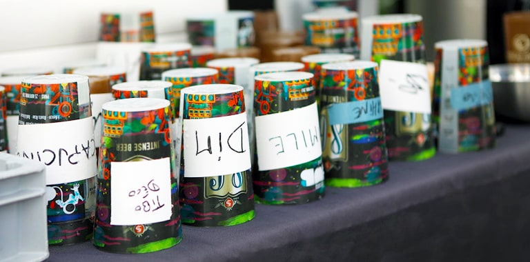 Cups used by production team