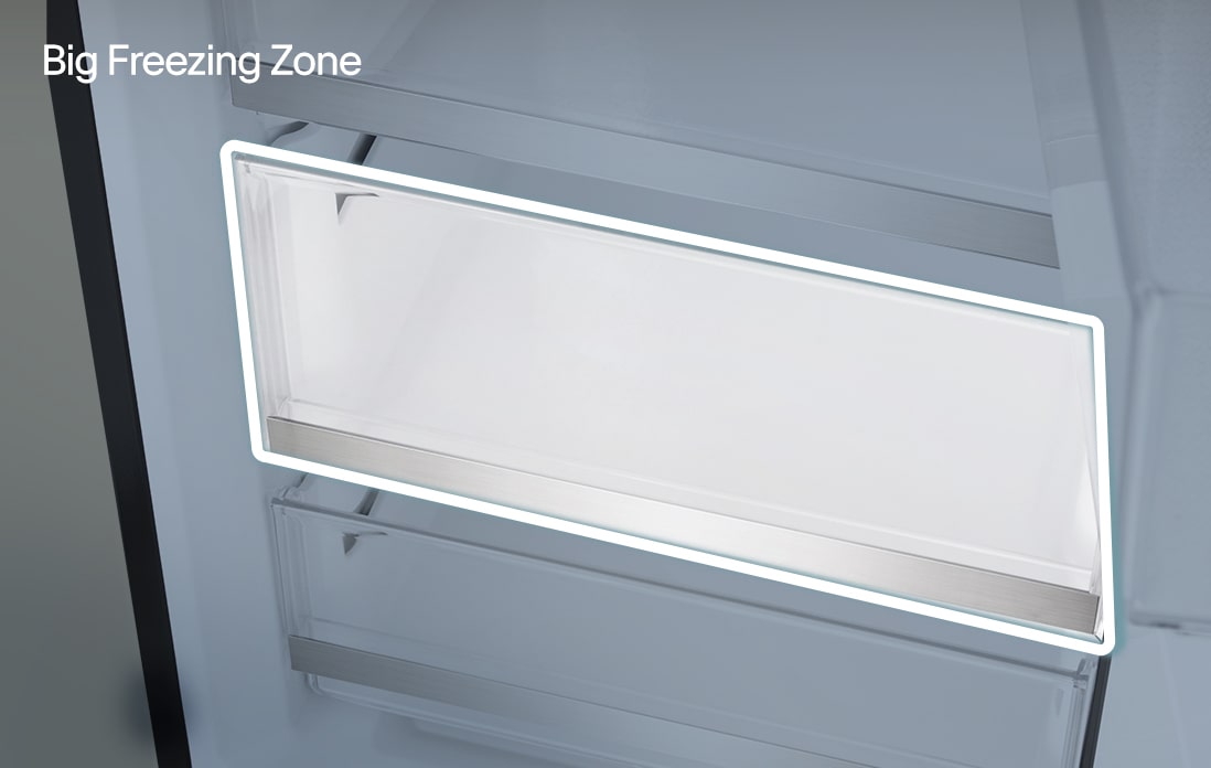 Fresh converter area inside the refrigerator.