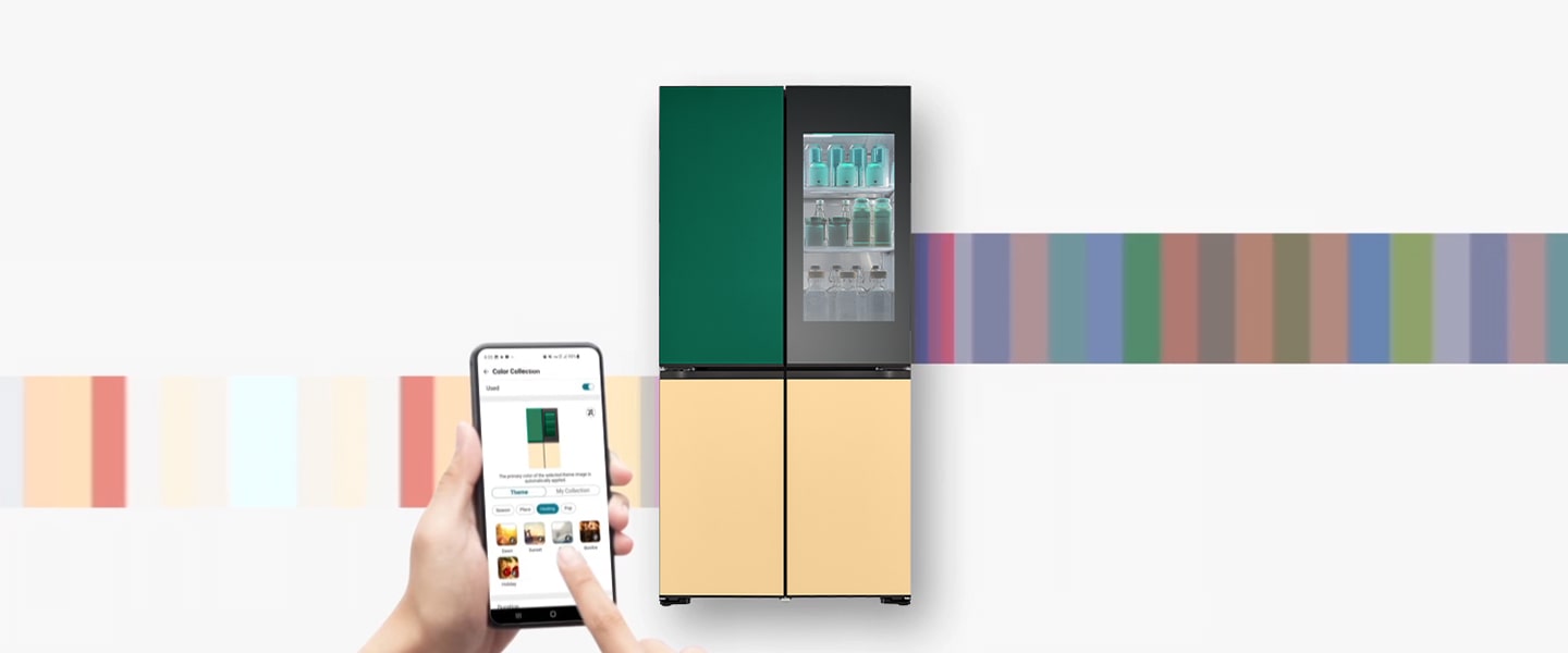A video that shows various colors of the product