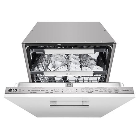 Front view of 60cm QuadWash? Integrated Dishwasher TrueSteam? (DB425TXS)