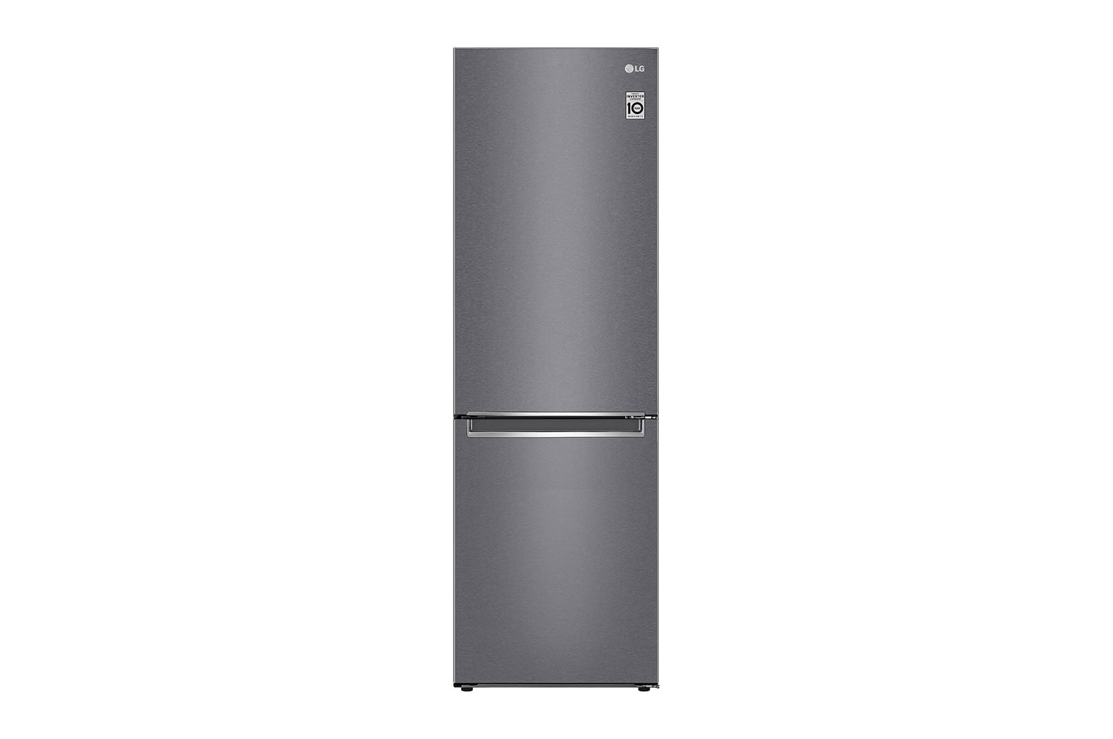 LG 341L Tall Fridge Freezer Total No Frost, Dark Graphite, GBB61DSJEN