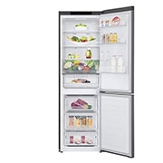 LG 341L Tall Fridge Freezer Total No Frost, Dark Graphite, GBB61DSJEN
