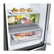 LG 341L Tall Fridge Freezer Total No Frost, Dark Graphite, GBB61DSJEN
