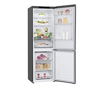 LG 341L Tall Fridge Freezer Total No Frost, Dark Graphite, GBB61DSJEN