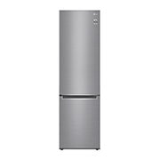 Front view of 384L Tall Fridge Freezer Shiny Steel Total No Frost (GBD62PZYFN)