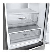LG 384L Tall Fridge Freezer Shiny Steel Total No Frost, GBD62PZYFN