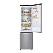 LG 384L Tall Fridge Freezer Shiny Steel Total No Frost, GBD62PZYFN