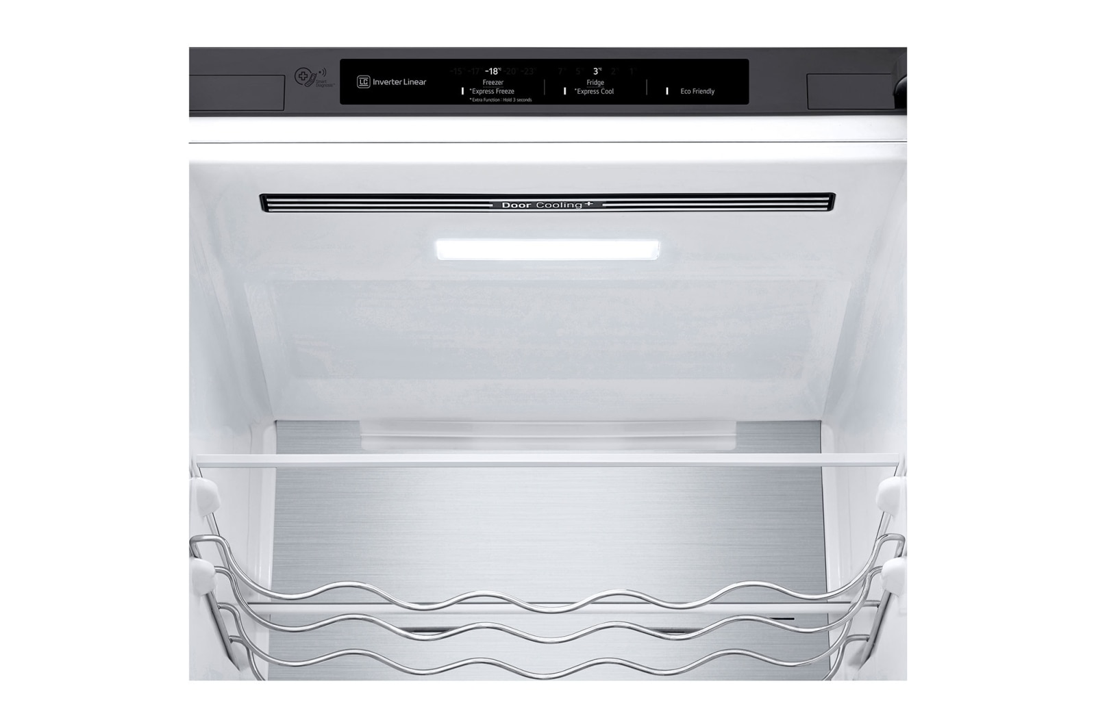 LG 384L Tall Fridge Freezer Shiny Steel Total No Frost, GBD62PZYFN