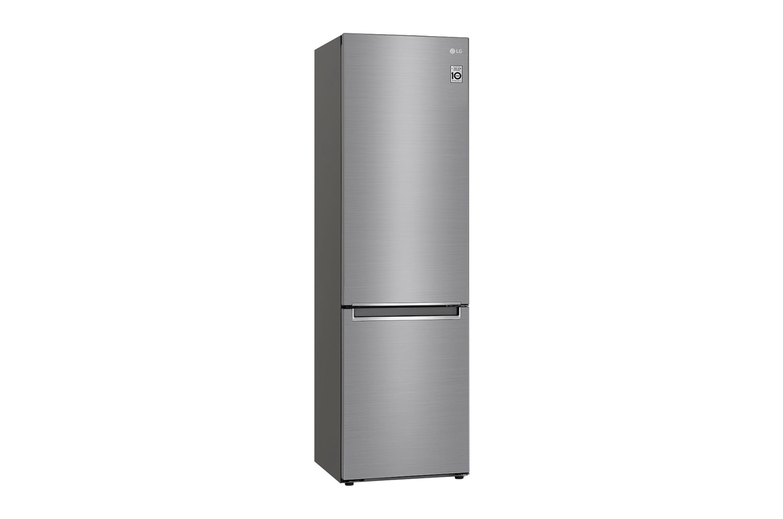 LG 384L Tall Fridge Freezer Shiny Steel Total No Frost, GBD62PZYFN