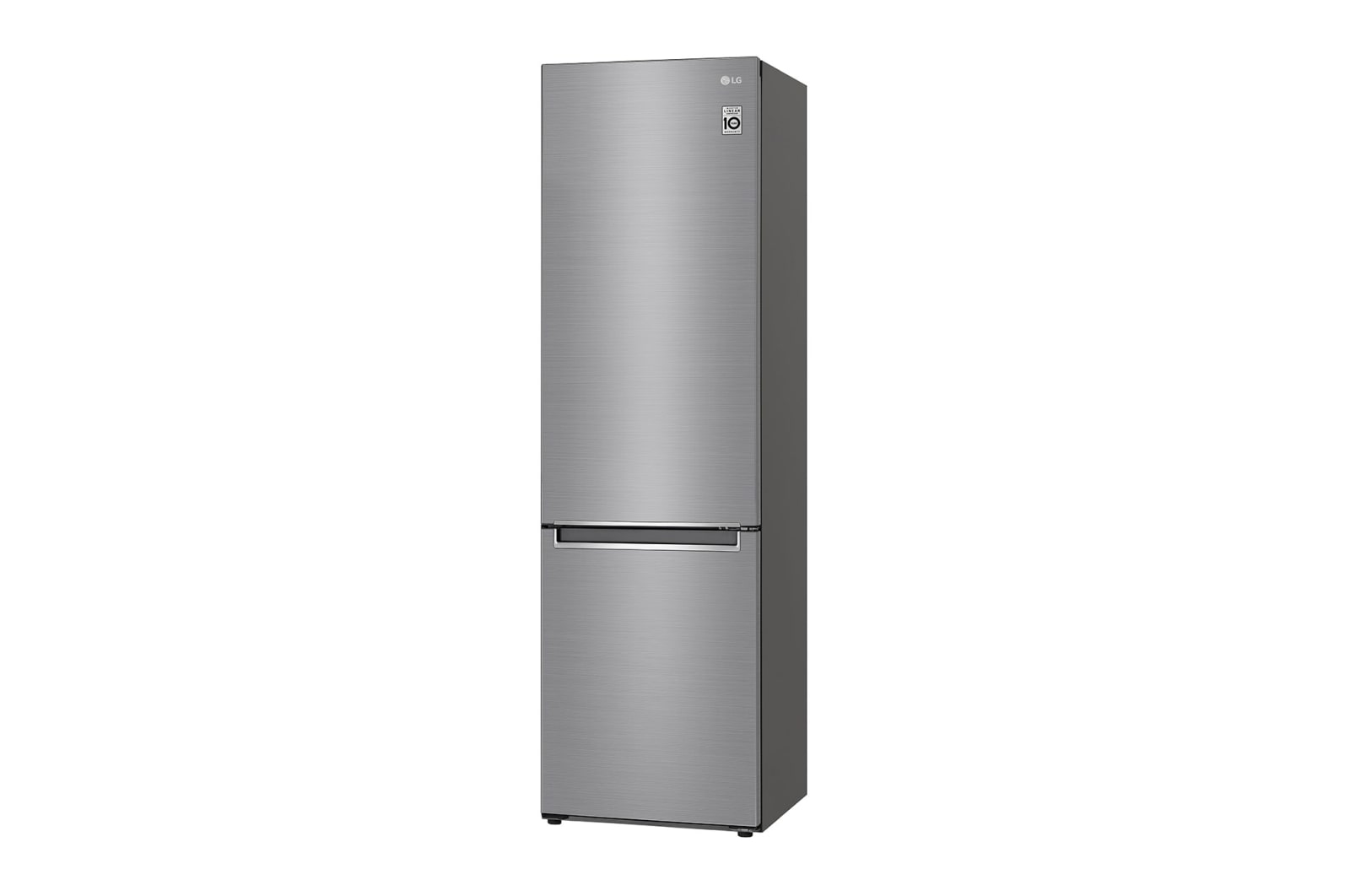 LG 384L Tall Fridge Freezer Shiny Steel Total No Frost, GBD62PZYFN