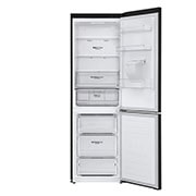 LG 340L Tall Fridge Freezer Black Steel Water Dispenser, GBF61BLHEN
