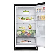 LG 340L Tall Fridge Freezer Black Steel Water Dispenser, GBF61BLHEN