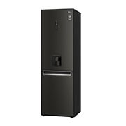 LG 340L Tall Fridge Freezer Black Steel Water Dispenser, GBF61BLHEN