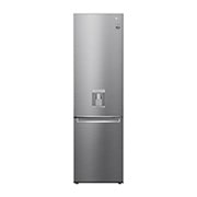 LG 383L Tall Fridge Freezer Water Dispenser, Shiny Steel, GBF62PZJMN