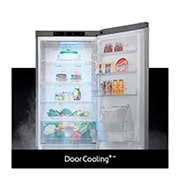 LG 383L Tall Fridge Freezer Water Dispenser, Shiny Steel, GBF62PZJMN