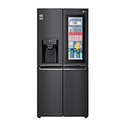 LG 508L InstaView? American Style Fridge Freezer Matte Black Total No Frost, GMX844MC6F