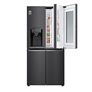 LG 508L InstaView? American Style Fridge Freezer Matte Black Total No Frost, GMX844MC6F