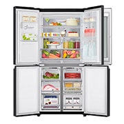 LG 508L InstaView? American Style Fridge Freezer Matte Black Total No Frost, GMX844MC6F