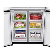 LG 508L InstaView? American Style Fridge Freezer Matte Black Total No Frost, GMX844MC6F