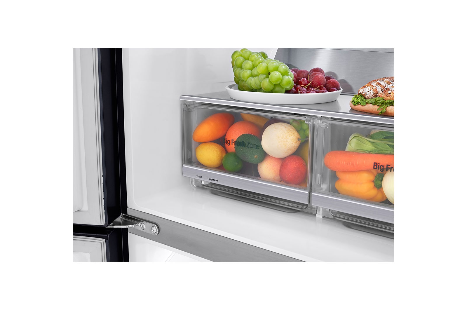LG 508L InstaView? American Style Fridge Freezer Matte Black Total No Frost, GMX844MC6F
