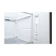 LG 635L Total No Frost American Style Fridge Freezer, Shiny Steel, GSLV71PZTF