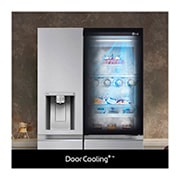 LG 635L InstaView? American Style Fridge Freezer Silver Total No Frost, GSXV90BSAE