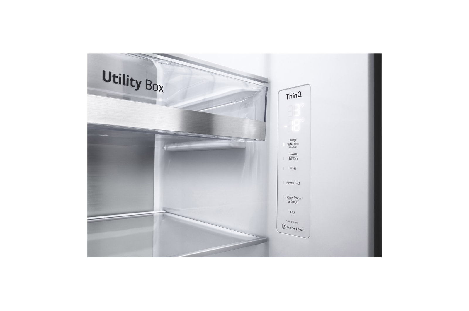 LG 635L InstaView? American Style Fridge Freezer Silver Total No Frost, GSXV90BSAE