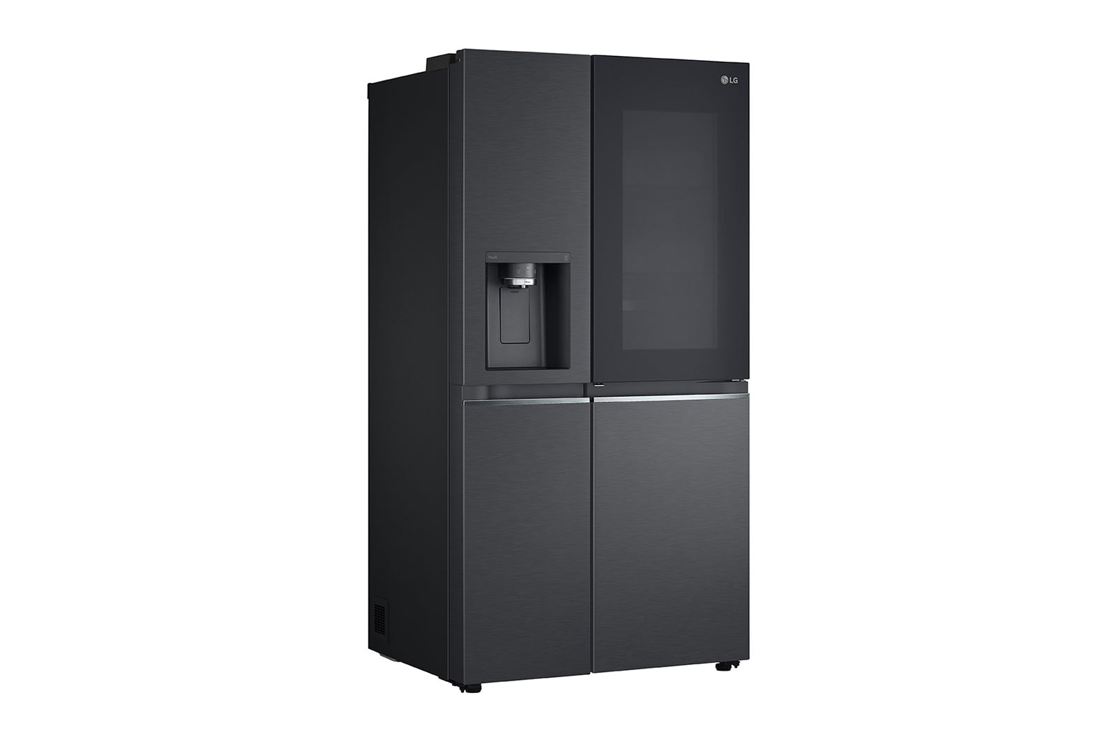 LG 635L InstaView? American Style Fridge Freezer Matte Black Total No Frost, GSXV90MCAE