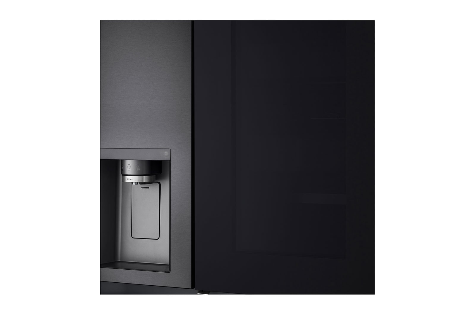 LG 635L InstaView? American Style Fridge Freezer Matte Black Total No Frost, GSXV90MCAE
