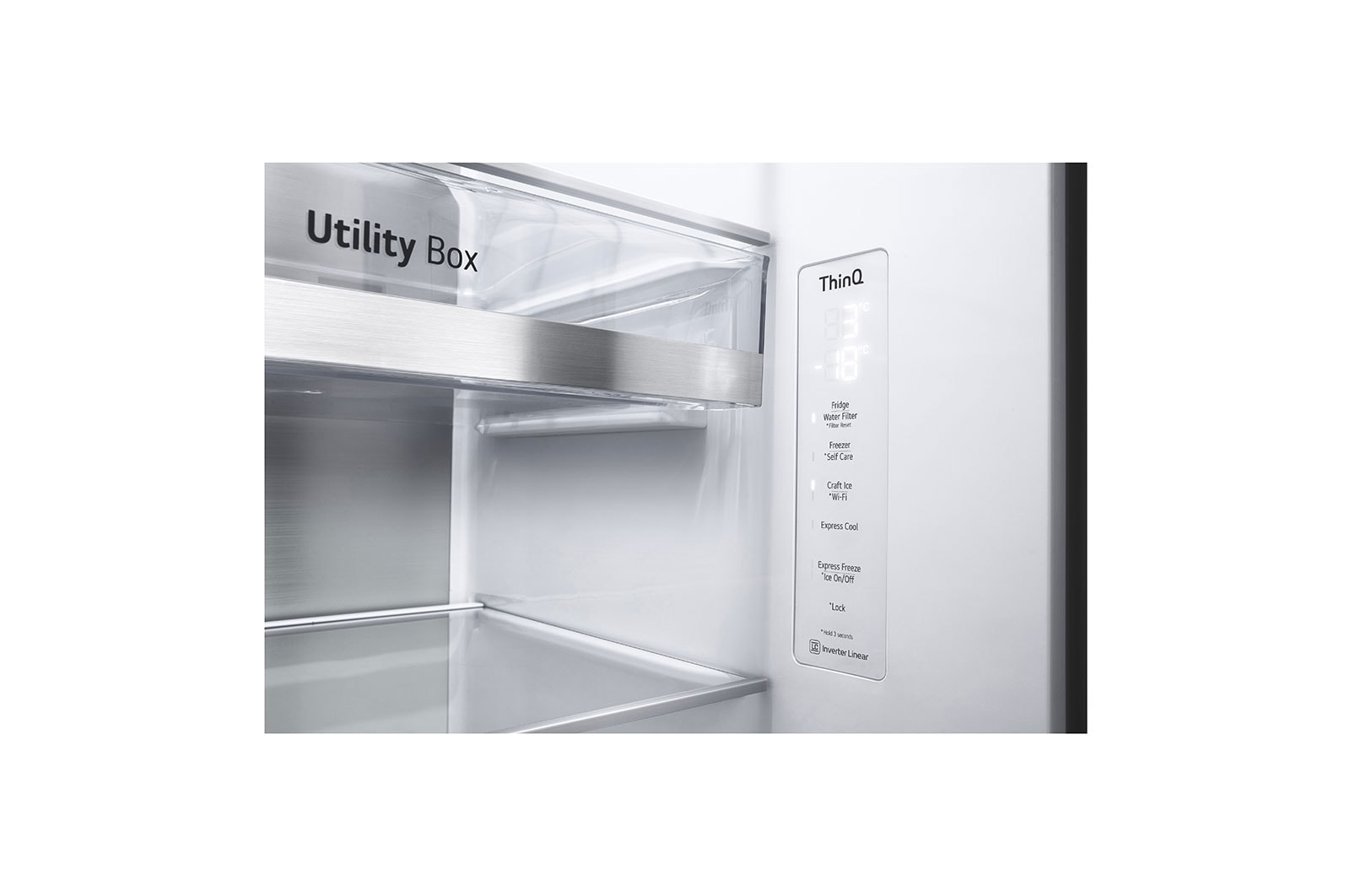 LG 635L InstaView? American Style Fridge Freezer Matte Black Total No Frost, GSXV90MCDE