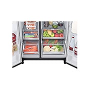 LG 635L InstaView? American Style Fridge Freezer Matte Black Total No Frost, GSXV90MCDE