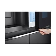 LG 635L InstaView? American Style Fridge Freezer Matte Black Total No Frost, GSXV90MCDE