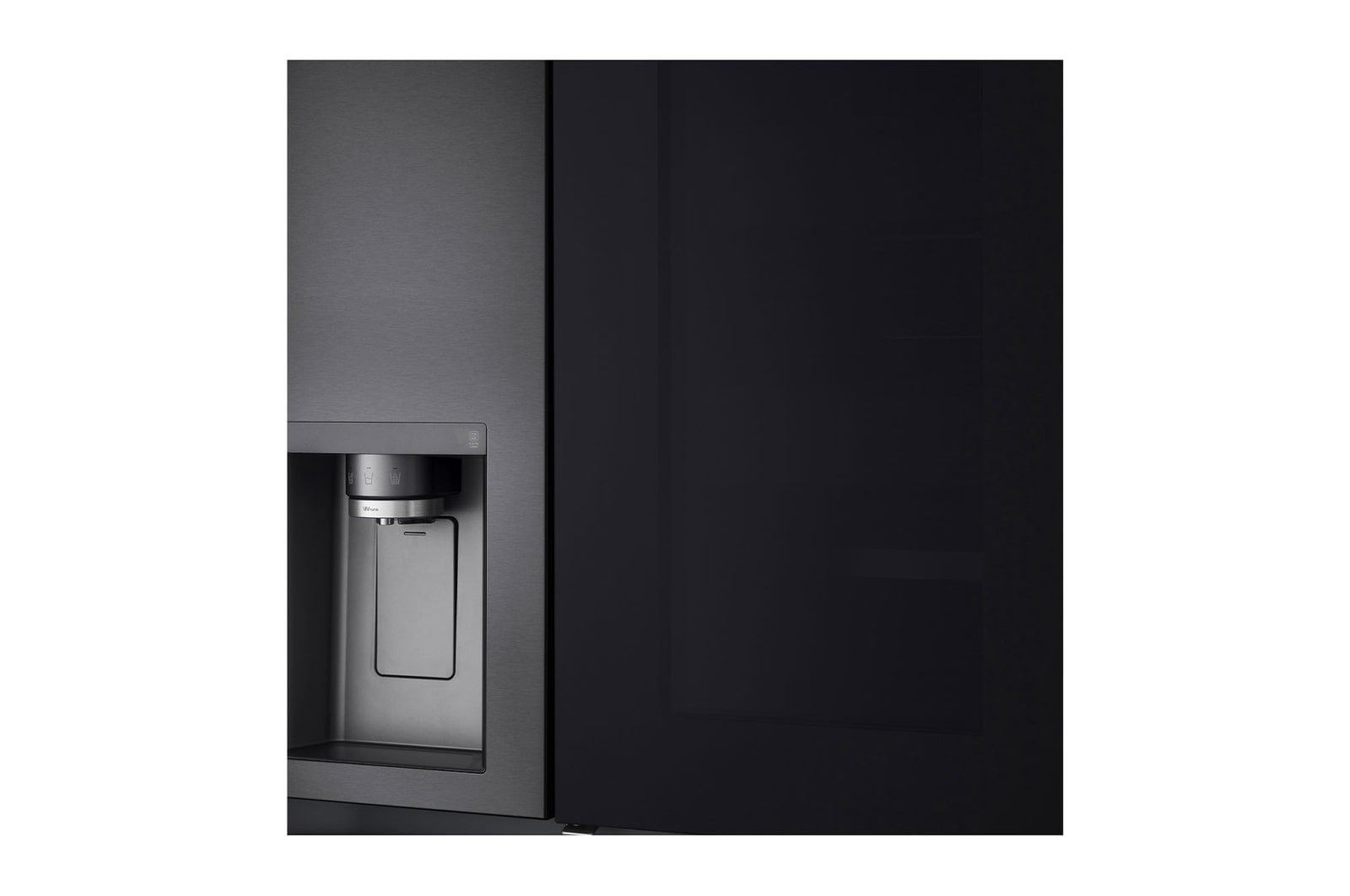 LG 635L InstaView? American Style Fridge Freezer Matte Black Total No Frost, GSXV90MCDE
