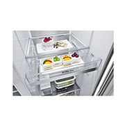 LG 635L InstaView? American Style Fridge Freezer Stainless Steel Total No Frost, GSXV91BSAE