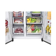 LG 635L InstaView? American Style Fridge Freezer Stainless Steel Total No Frost, GSXV91BSAE