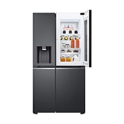 LG 635L InstaView? American Style Fridge Freezer Matte Black Total No Frost, GSXV91MCAE
