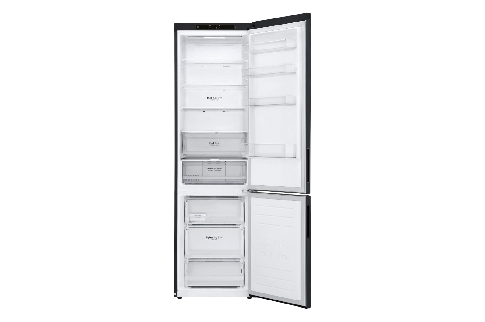 Front view door open without food