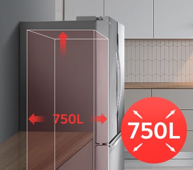 Refrigerator capacity increases to 750L