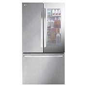 Front view of 750L InstaView? Multi-Door Fridge Freezer Stainless Steel (GMZ765STHJ)