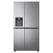 Front view of 635L UVNano? American Style Fridge Freezer Shiny Steel (GSLD81PZRD)