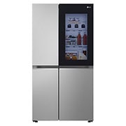 Front view of 655L InstaView? American Style Fridge Freezer Prime Silver (GSVV80PYLL)