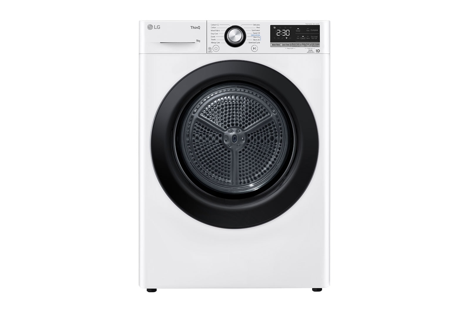 Front view of 9kg DUAL Inverter HeatPump Dryer White A++(FDC309W)