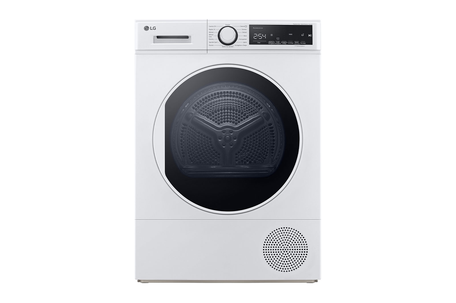 Front view of 8kg DUAL Inverter HeatPump Dryer White A++(FDT208W)