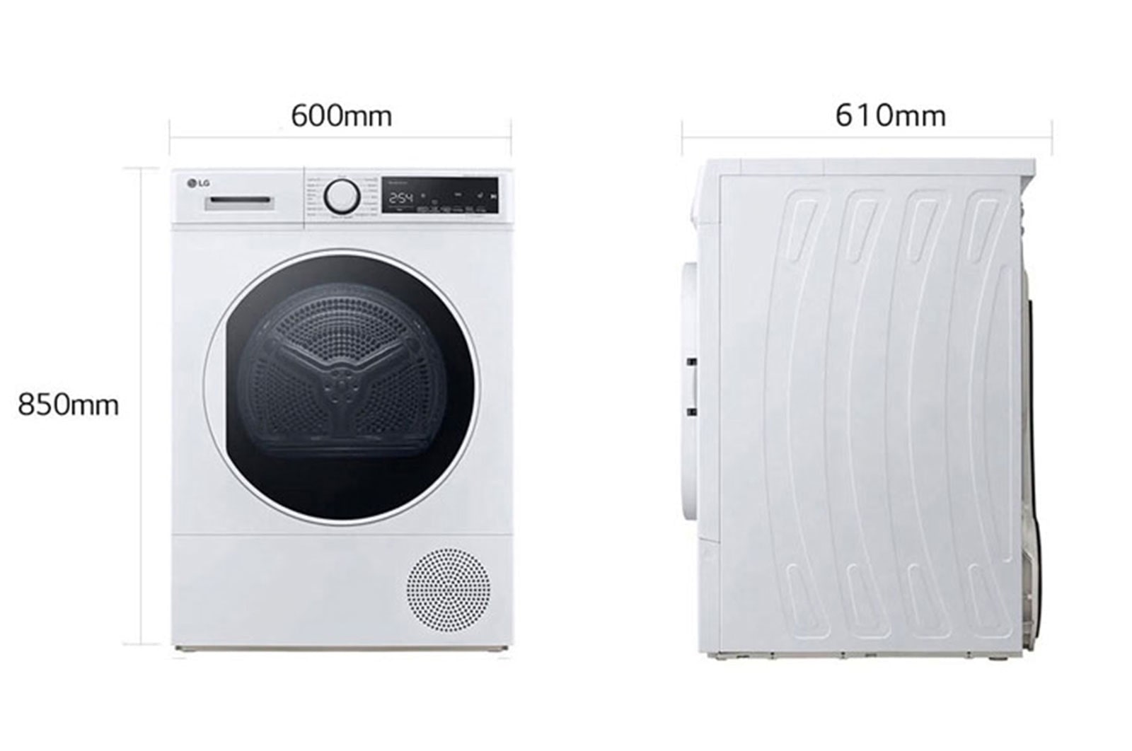LG 8kg HeatPump Dryer White A++, FDT208W