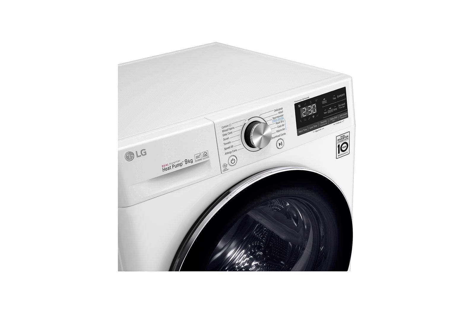 LG 9kg DUAL Inverter HeatPump Dryer White A+++, FDV909W