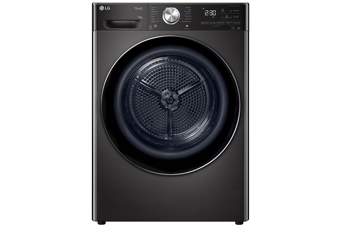 Front view of 10kg Dual Heat Pump? Tumble Dryer Black Steel - FDV1110B