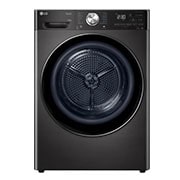 Front view of 10kg Dual Heat Pump? Tumble Dryer Black Steel - FDV1110B