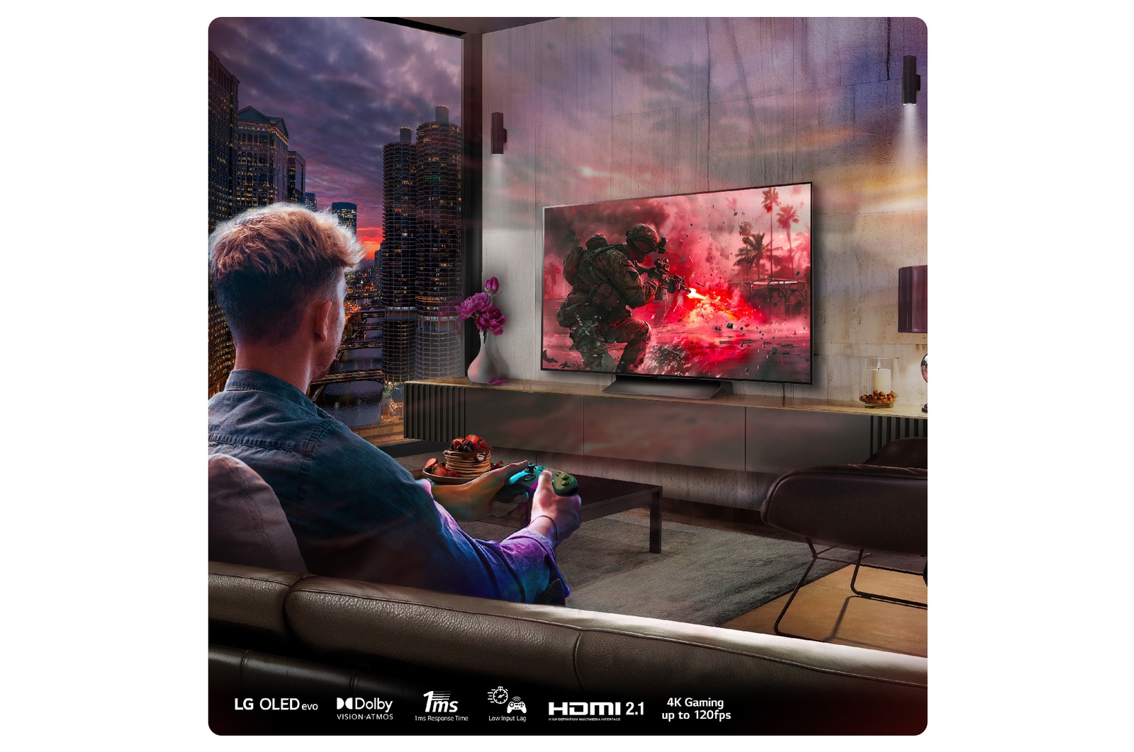 LG 48 Inch LG OLED evo AI C4 4K Smart TV 2024, OLED48C44LA