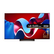Front view of LG OLED evo OLED77C44LA TV